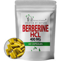 Produktbild von Forest Vitamin Berberin HCl 400 mg Kapseln mit pflanzlichem Wurzelextrakt 60 Stück