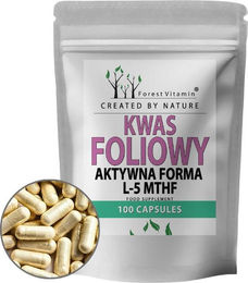 Forest Vitamin Folsäure 600mcg mit Folat L-5-MTHF 100 Kapseln für Schwangere und Stillende ohne Zusatzstoffe zuckerfrei – Bild 1 von 6