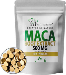 Forest Vitamin Maca 500 mg 10:1 Extrakt Tabletten 100 Stück vegan – Bild 1 von 5
