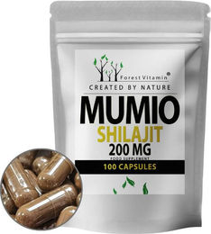 Forest Vitamin Mumio Shilajit-Extrakt 200 mg Kapseln 100 Stück ohne Zusatzstoffe – Bild 1 von 9