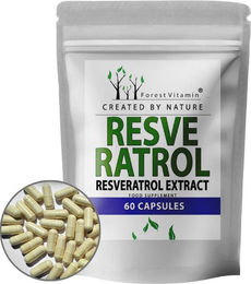 Forest Vitamin Resveratrol 100 mg mit 98% Trans-Resveratrol Extrakt Kapseln 60 Stück – Bild 1 von 8
