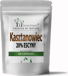 Forest Vitamin Rosskastanienextrakt Kapseln mit 20% Aescin 60 Stück ohne Zusatzstoffe – Bild 1 von 3