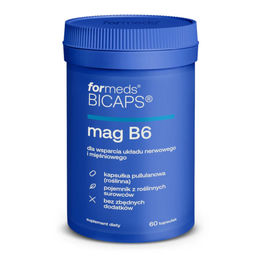 ForMeds MAG B6 Magnesium Citrat mit Vitamin B6 Kapseln vegan ohne Zusatzstoffe 60 Stück – Bild 1 von 1