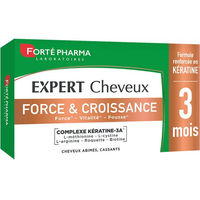 Produktbild von Forté Pharma Expert Haar Stärke & Wachstum mit Zink, Biotin und Selen, 90 Tabletten