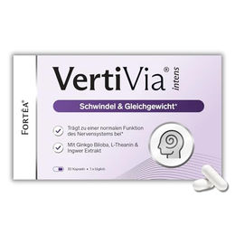 FORTEA® VertiVia intens Kapseln mit Ginkgo, Ingwer, Vitamin B6 und Vitamin B12 vegan glutenfrei laktosefrei 30 Stück – Bild 1 von 3