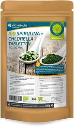 FP24 Health Bio Spirulina und Chlorella Superfood-Mischung Tabletten 500 mg vegan und ohne Zusatzstoffe – Bild 1 von 2