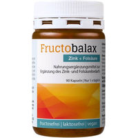 Produktbild von Fructobalax Kapseln von Laktonova mit Zink und Folsäure, 90 Kapseln, vegan, laktosefrei und glutenfrei, für Kinder