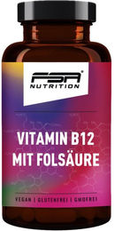 FSA Nutrition Vitamin B12 Methylcobalamin 500 µg mit Folsäure Tabletten 180 Stück vegan glutenfrei – Bild 1 von 4