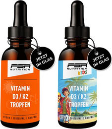 FSA NUTRITION Vitamin D3 K2-MK7 Set mit Vitamin D3 K2-MK7 Tropfen für Kinder – Bild 1 von 1
