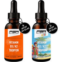 Produktbild von FSA NUTRITION Vitamin D3 K2-MK7 Set mit Vitamin D3 K2-MK7 Tropfen für Kinder