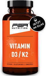 FSA NUTRITION Vitamin D3+K2 Tabletten mit 5000 IE Vitamin D3 und 100 µg Vitamin K2 MK-7 180 Stück – Bild 1 von 4