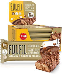 FULFIL Vitamin- und Proteinriegel Schokolade-Haselnuss 15x40 g – Bild 1 von 1