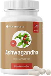 FutuNatura Ashwagandha Extrakt 400 mg Kapseln vegan 120 Stück – Bild 1 von 1