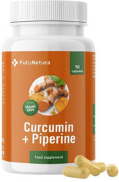 FutuNatura Curcumin mit Piperin 500 mg Extrakt vegan Kapseln 90 Stück – Bild 1 von 1