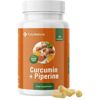Produktbild von FutuNatura Curcumin mit Piperin 500 mg Extrakt vegan Kapseln 90 Stück