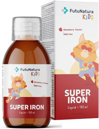 FutuNatura Super Iron Eisen mit B-Vitaminen für Kinder Flüssig Vegan Glutenfrei Laktosefrei 150 ml – Bild 1 von 1