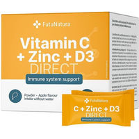 Produktbild von FutuNatura Vitamin C 500 mg mit Zink und Vitamin D3 Pulver 30 g