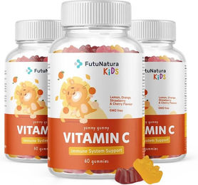 FutuNatura Vitamin C Gummies für Kinder zuckerfrei und ohne Zusatzstoffe 180 Stück – Bild 1 von 1
