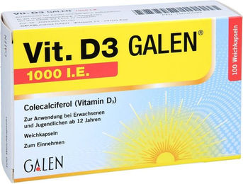 Galenpharma Vitamin D3 1000 IE Weichkapseln 100 Stück – Bild 1 von 1