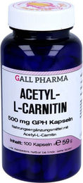 GALL PHARMA Acetyl-L-Carnitin 500 mg Kapseln glutenfrei und laktosefrei – Bild 1 von 3