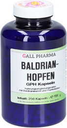 GALL PHARMA Baldrian-Hopfen Kombipräparat Kapseln glutenfrei und laktosefrei 250 Stück – Bild 1 von 2