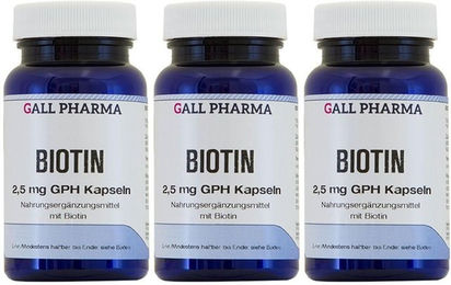 GALL PHARMA Biotin 2,5 mg Kapseln für Erwachsene 120 Stück – Bild 1 von 1