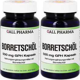 GALL PHARMA Borretschöl 500 mg Kapseln mit Vitamin E, 180 Stück, glutenfrei und laktosefrei – Bild 1 von 2