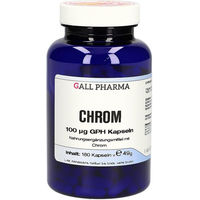 Produktbild von GALL PHARMA Chrom 100 µg Kapseln 180 Stück glutenfrei und laktosefrei