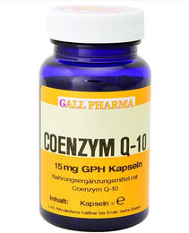 GALL PHARMA Coenzym Q-10 Ubiquinon 15 mg Kapseln 180 Stück glutenfrei und laktosefrei – Bild 1 von 1