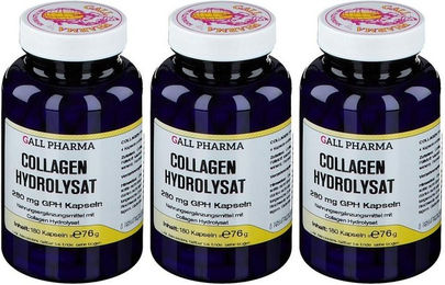 GALL PHARMA Collagen Hydrolysat Typ II Kapseln mit 280 mg Huhn, 180 Kapseln, glutenfrei, laktosefrei und ohne Zusatzstoffe – Bild 1 von 1