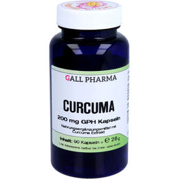 GALL PHARMA Curcuma Extrakt 200 mg Kapseln 90 Stück glutenfrei und laktosefrei – Bild 1 von 2