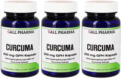 GALL PHARMA Curcuma Extrakt standardisiert 200 mg Kapseln 180 Stück – Bild 1 von 2