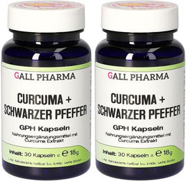 GALL PHARMA Curcuma mit schwarzem Pfeffer Extrakt Kapseln 60 Stück – Bild 1 von 2