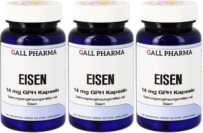 GALL PHARMA Eisen Sulfat Kapseln für Erwachsene 14 mg 120 Stück – Bild 1 von 2