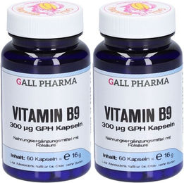 GALL PHARMA Folsäure Vitamin B9 300 µg Kapseln glutenfrei und laktosefrei für Erwachsene, Schwangere und Stillende 60 Kapseln – Bild 1 von 1