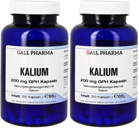 GALL PHARMA Kalium 200 mg Kapseln 120 Stück glutenfrei und laktosefrei für Erwachsene – Bild 1 von 2