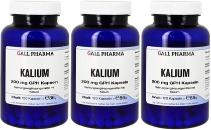 GALL PHARMA Kalium 200 mg Kapseln 120 Stück glutenfrei und laktosefrei für Erwachsene – Bild 1 von 2