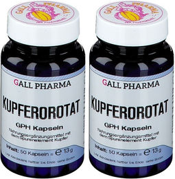 Gall-Pharma Kupferorotat Kapseln mit Kupfer glutenfrei und laktosefrei – Bild 1 von 1