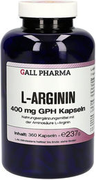 GALL PHARMA L-Arginin 400 mg Kapseln 360 Stück glutenfrei und laktosefrei – Bild 1 von 2