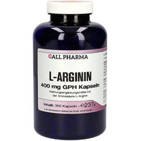 Produktbild von GALL PHARMA L-Arginin 400 mg Kapseln 360 Stück glutenfrei und laktosefrei