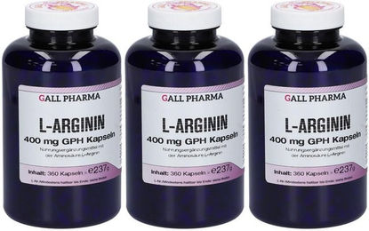 GALL PHARMA L-Arginin 400 mg Kapseln 360 Stück glutenfrei und laktosefrei – Bild 1 von 1