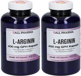 GALL PHARMA L-Arginin 400 mg Kapseln 360 Stück glutenfrei und laktosefrei – Bild 1 von 1