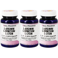 Produktbild von GALL PHARMA L-Arginin L-Ornithin L-Lysin 4:3:4 Kapseln glutenfrei und laktosefrei 180 Kapseln