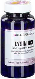GALL PHARMA L-Lysin HCl 500 mg Kapseln 100 Stück glutenfrei und laktosefrei – Bild 1 von 3
