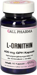 GALL PHARMA L-Ornithin 400 mg Kapseln glutenfrei und laktosefrei 60 Stück – Bild 1 von 2