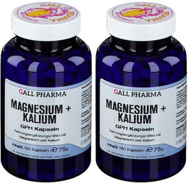 GALL PHARMA Magnesium + Kalium Komplex Kapseln für Erwachsene glutenfrei und laktosefrei 180 Kapseln – Bild 1 von 1