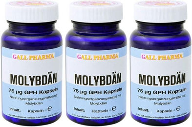 GALL PHARMA Molybdän 75 µg Kapseln glutenfrei und laktosefrei für Erwachsene 60 Stück – Bild 1 von 1