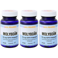 Produktbild von GALL PHARMA Molybdän 75 µg Kapseln glutenfrei und laktosefrei für Erwachsene 60 Stück