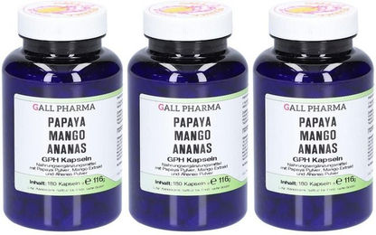 Gall Pharma Multi-Enzym-Komplex Papaya Mango Ananas vegan Kapseln 180 Stück – Bild 1 von 1