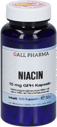 GALL PHARMA Niacin 15 mg Kapseln 120 Stück glutenfrei und laktosefrei für Erwachsene – Bild 1 von 2